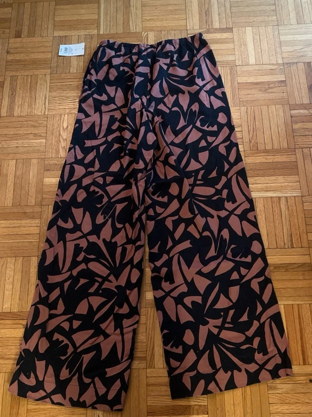 Target Black & Rust Abstract Wide-Leg Pants - Picture 2 of 3